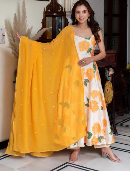 Sunshine Bloom Designer Gown