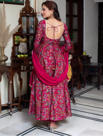 Pink Floral Gown