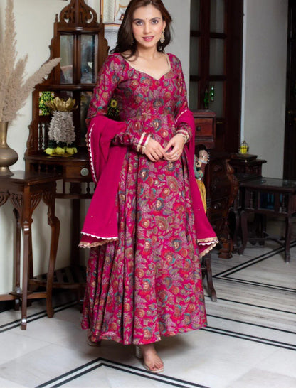 Pink Floral Gown