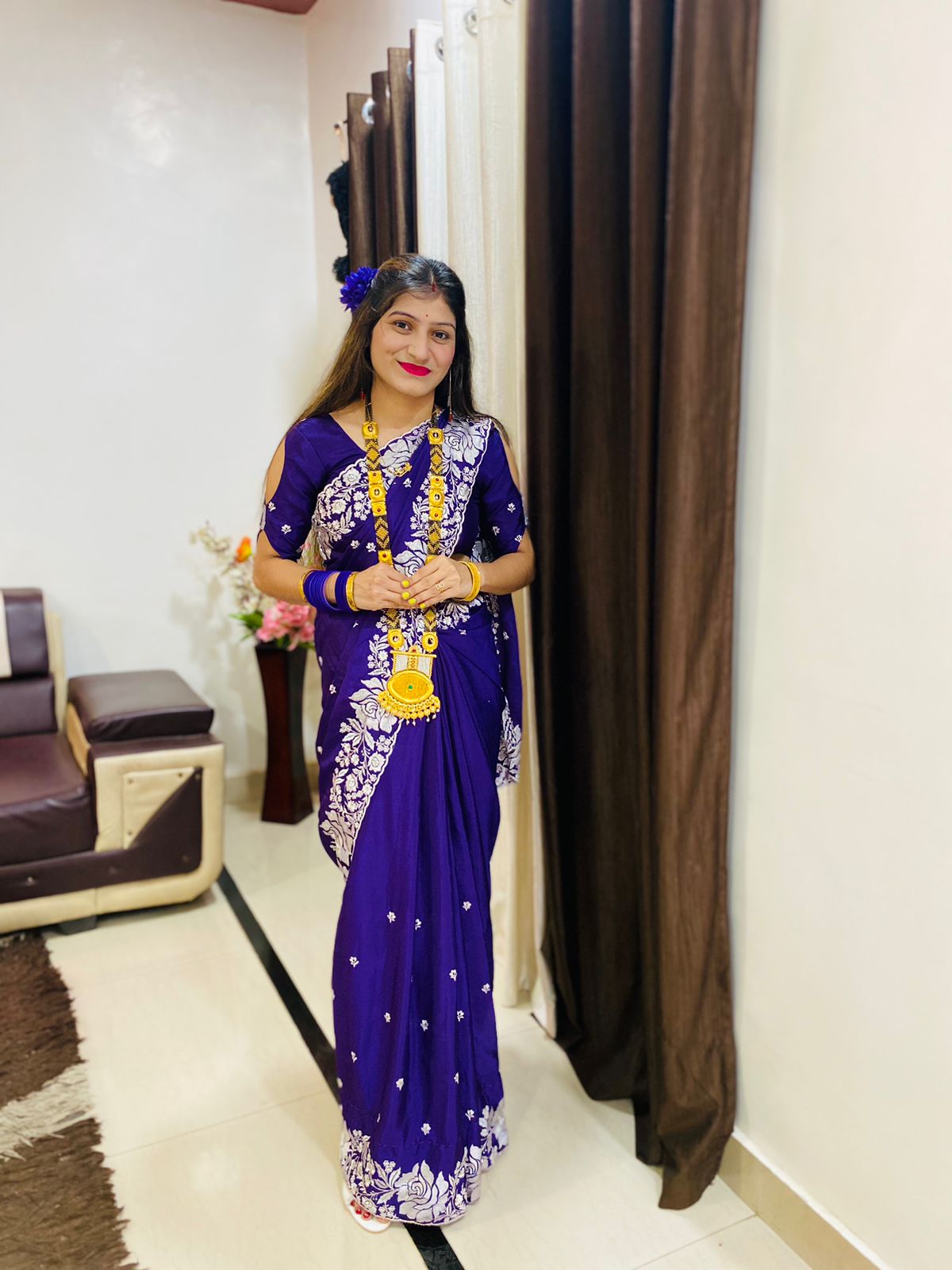 Embroidery Work Fancy Saree