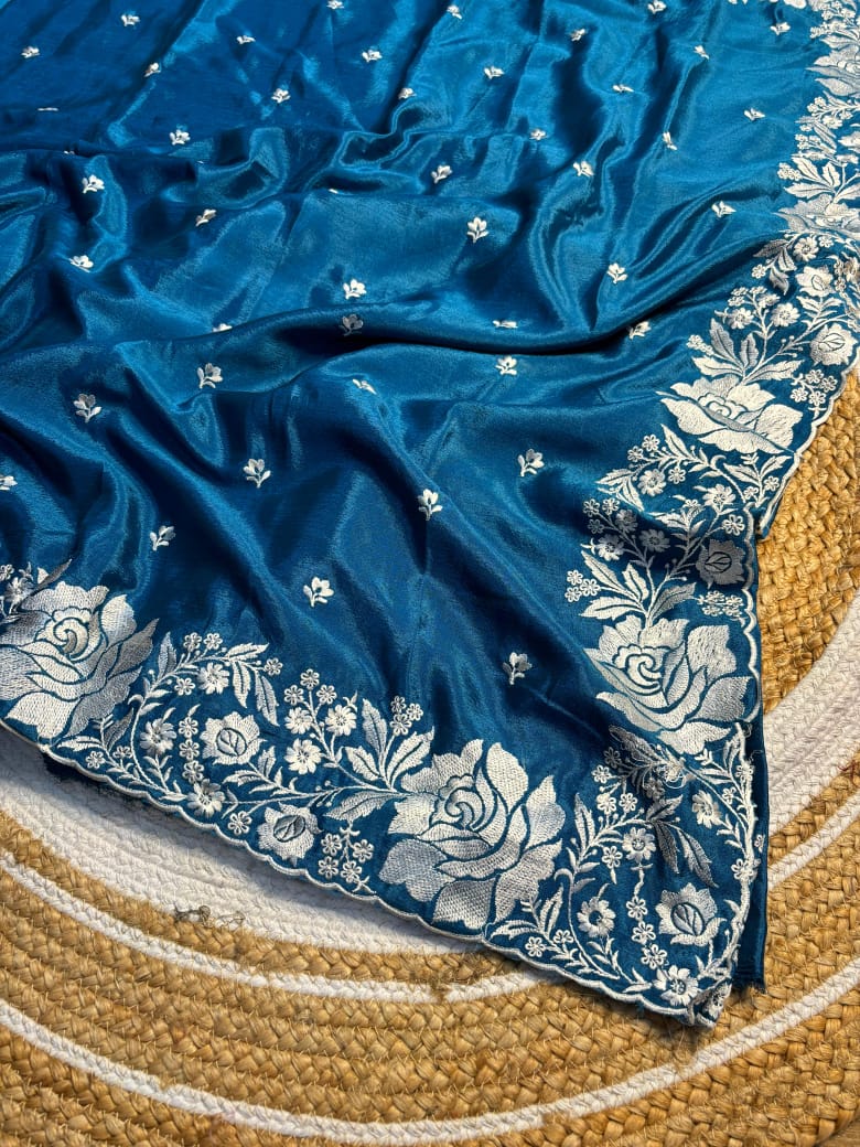 Embroidery Work Fancy Saree