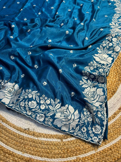 Embroidery Work Fancy Saree