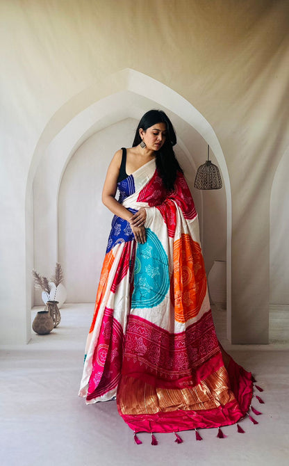 Lagdi Pure Gajji Soft Silk Saree