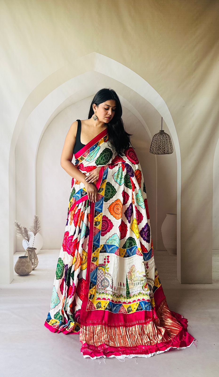 Lagdi Pure Gajji Soft Silk Saree