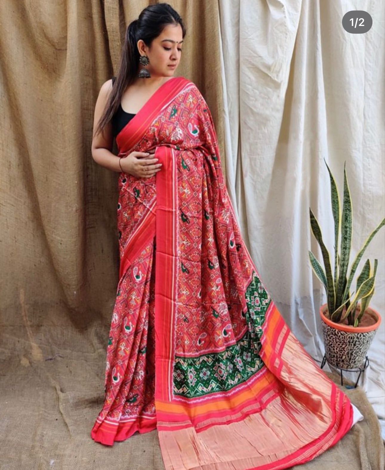 Lagdi Pure Gajji Soft Silk Saree