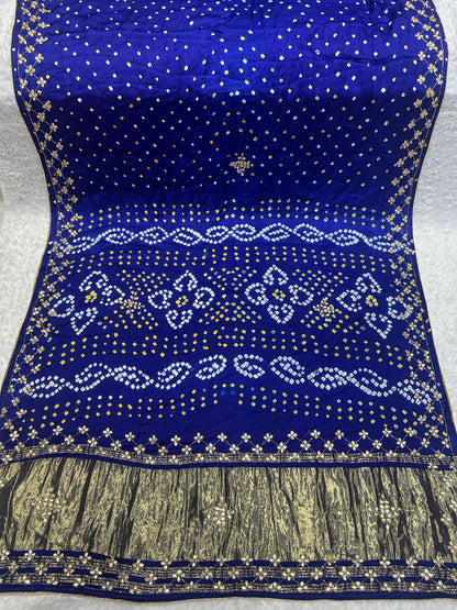 Gaji Silk Original Bandhani Saree