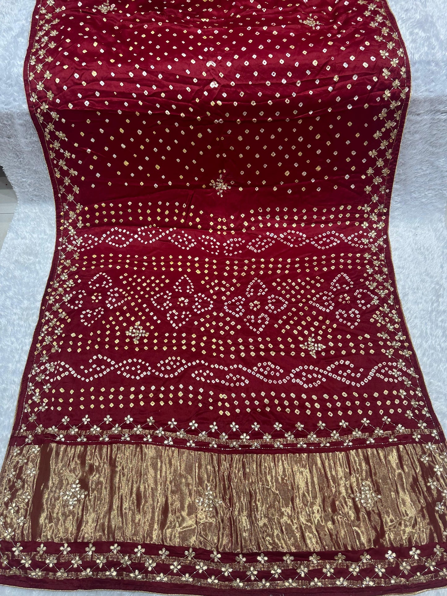 Gaji Silk Original Bandhani Saree