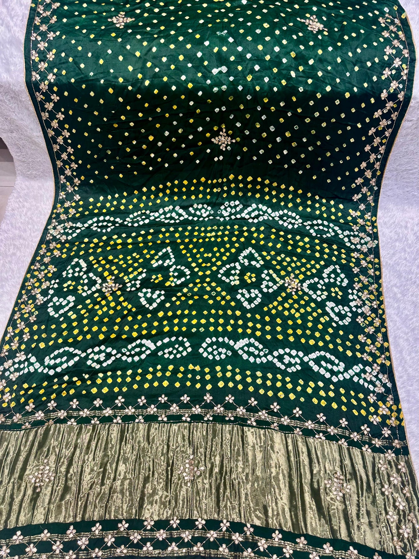 Gaji Silk Original Bandhani Saree