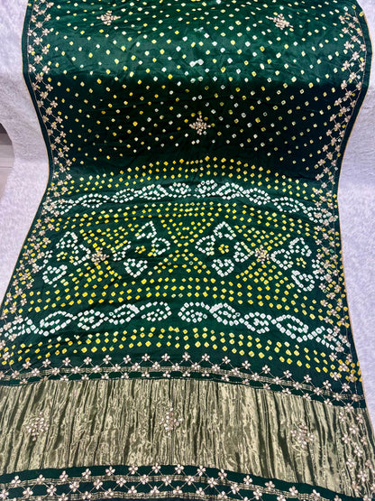 Gaji Silk Original Bandhani Saree