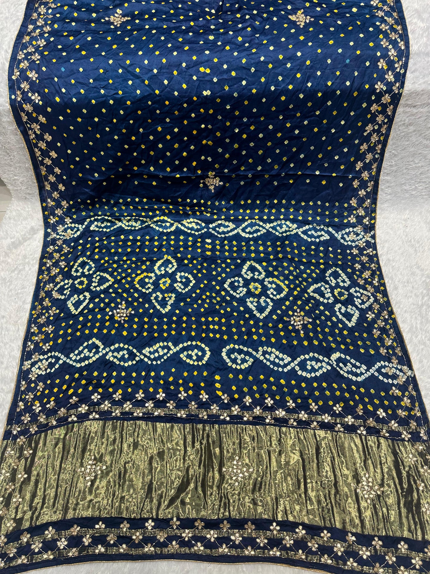 Gaji Silk Original Bandhani Saree