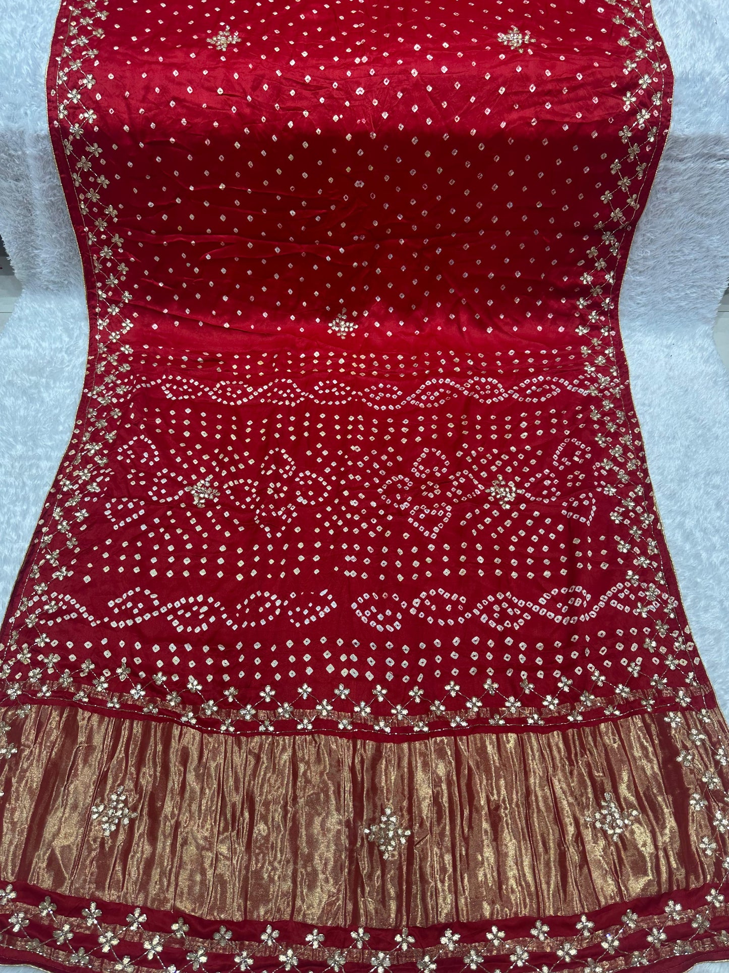 Gaji Silk Original Bandhani Saree