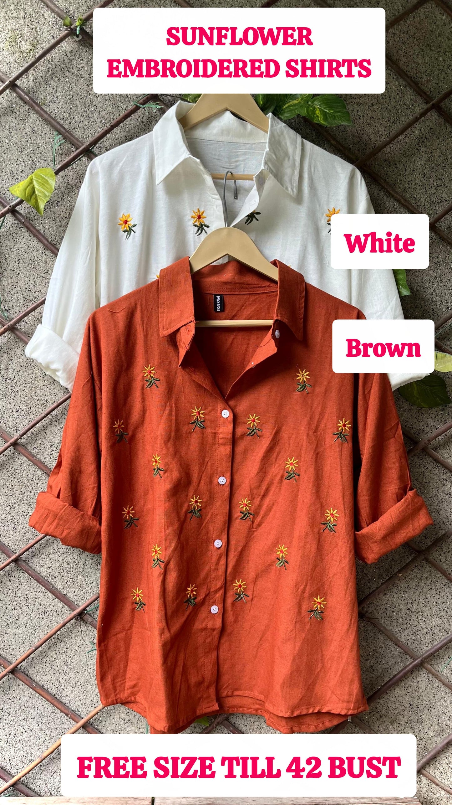 SUNFLOWER EMBROIDERED SHIRTS