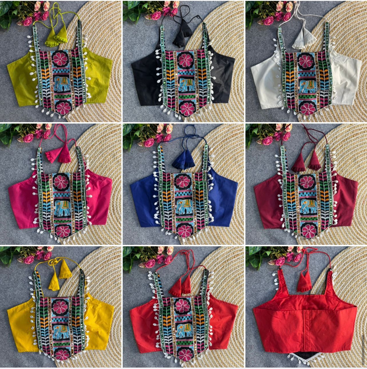 NAVRATRI HALTER NECK DESIGNER BLOUSE