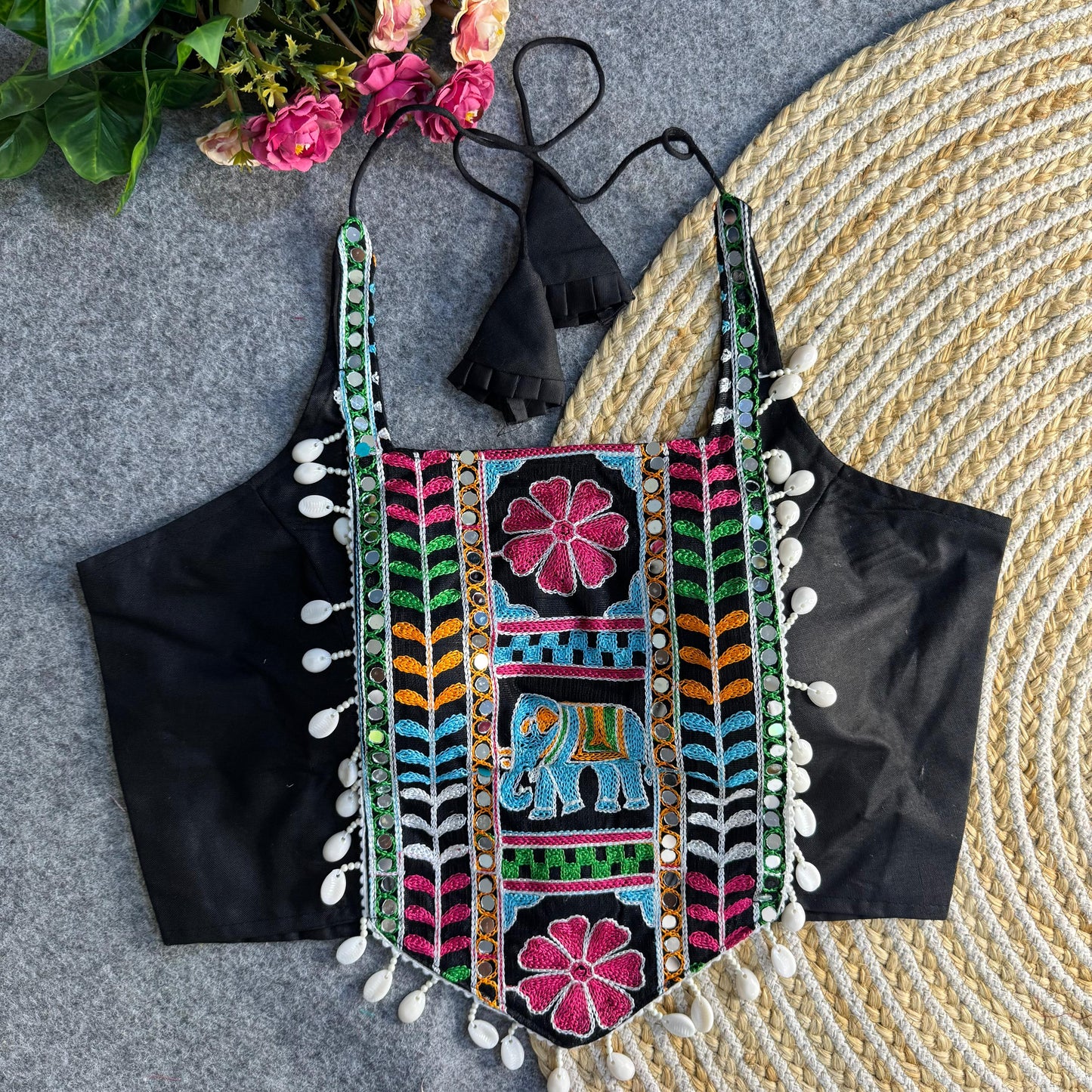 NAVRATRI HALTER NECK DESIGNER BLOUSE