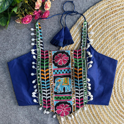 NAVRATRI HALTER NECK DESIGNER BLOUSE