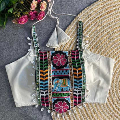 NAVRATRI HALTER NECK DESIGNER BLOUSE
