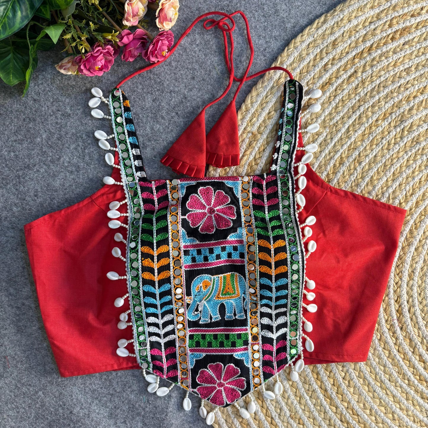 NAVRATRI HALTER NECK DESIGNER BLOUSE