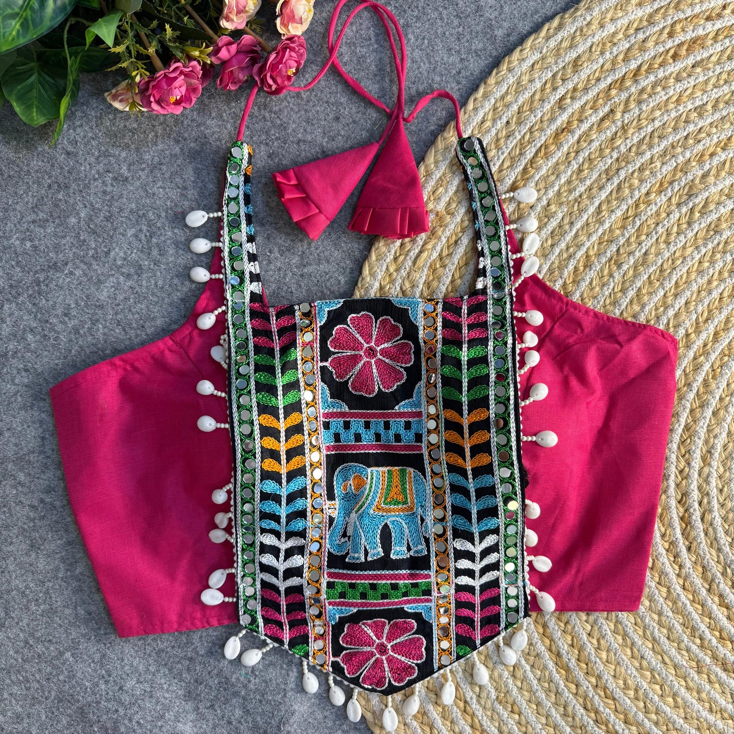 NAVRATRI HALTER NECK DESIGNER BLOUSE