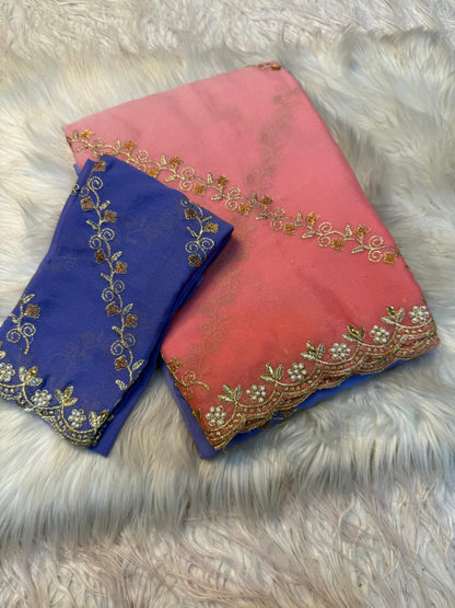 Stone Work Saree
