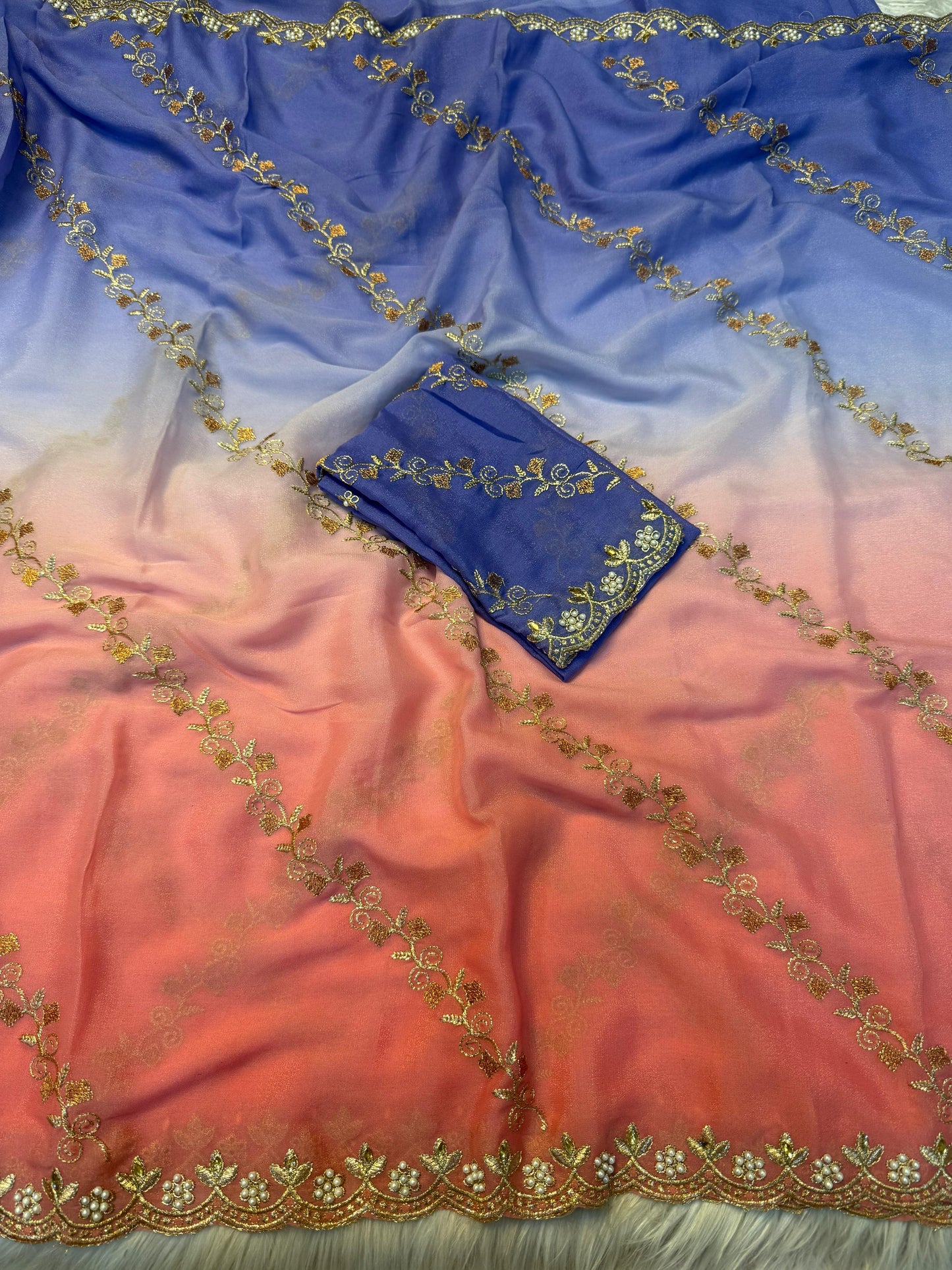 Stone Work Saree