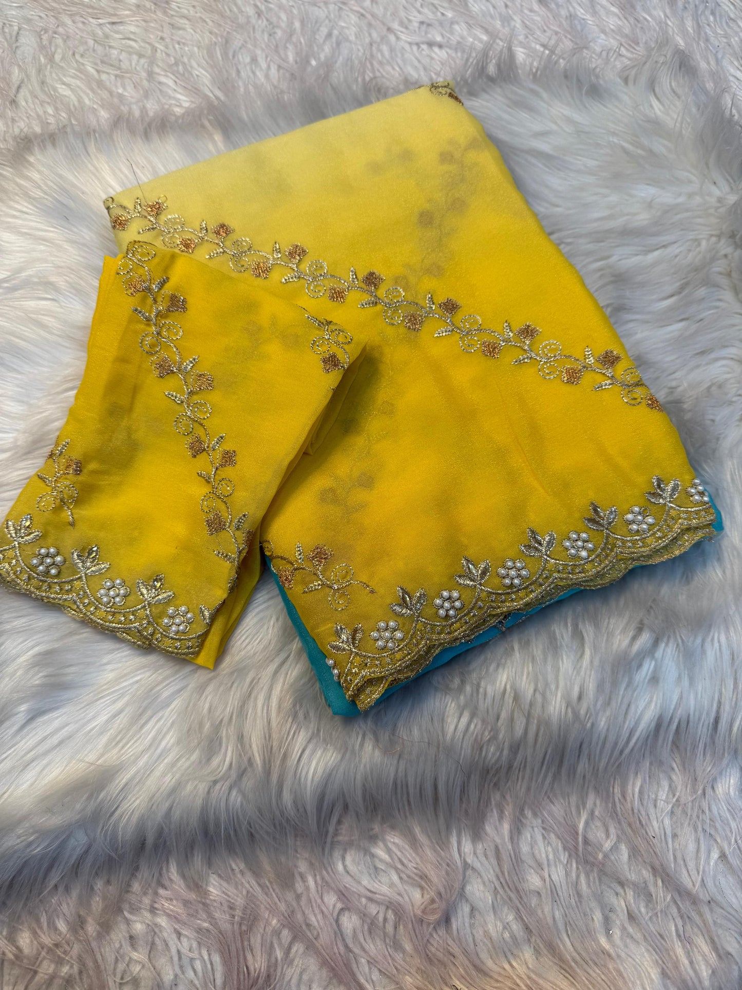 Stone Work Saree