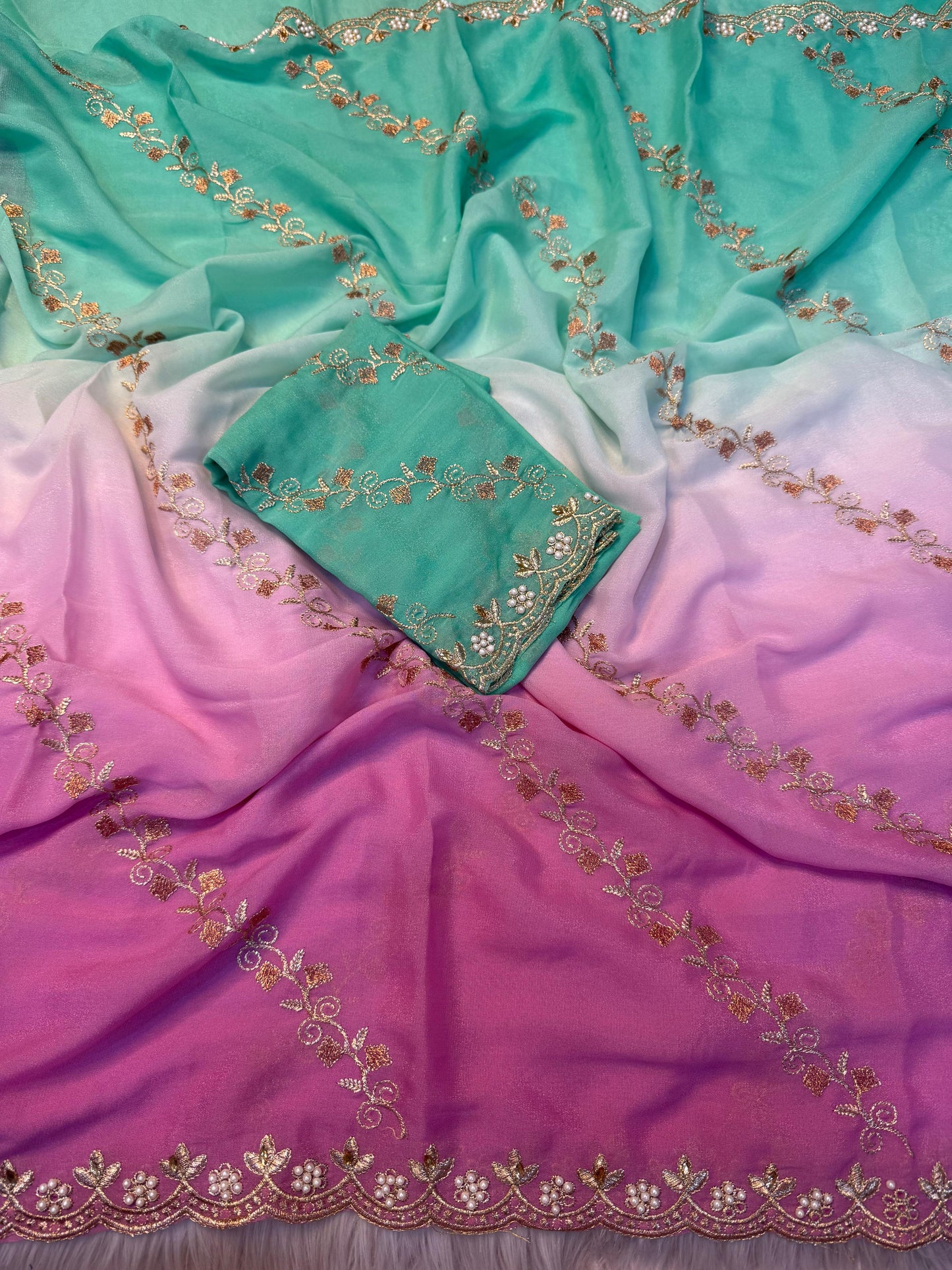 Stone Work Saree