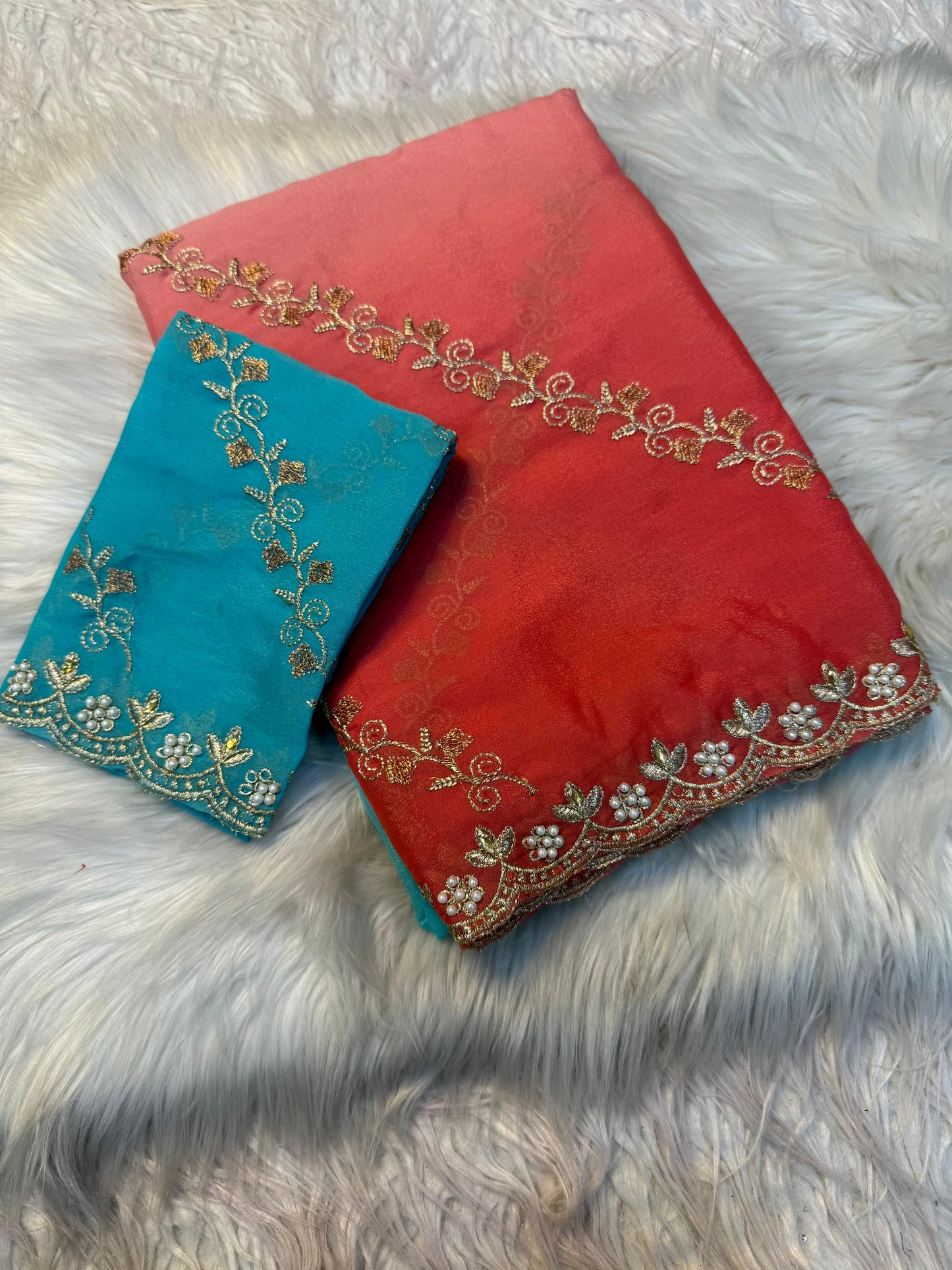 Stone Work Saree