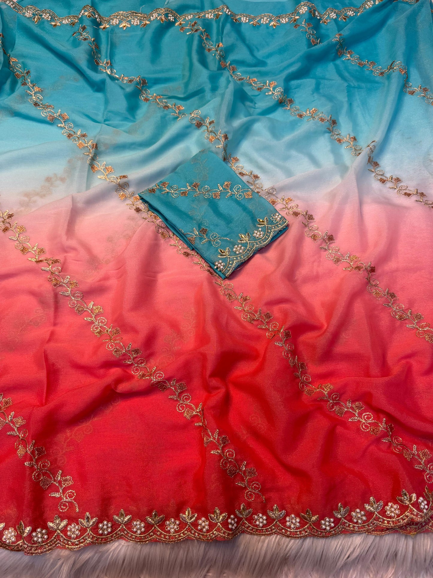 Stone Work Saree