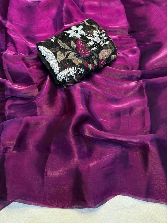Satin Saree