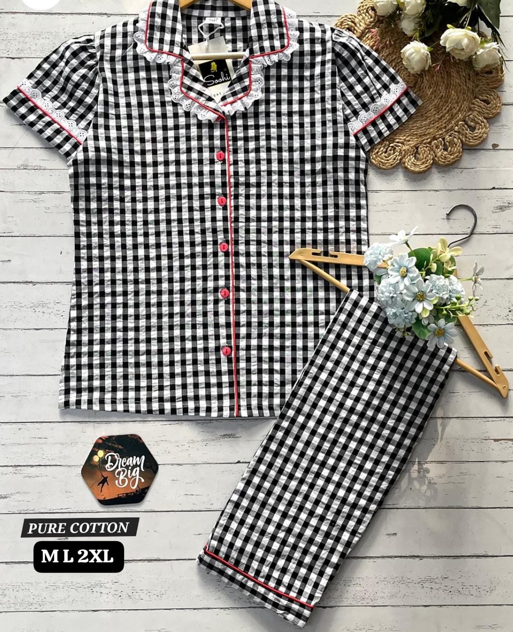 Pure Cotton Night Suit