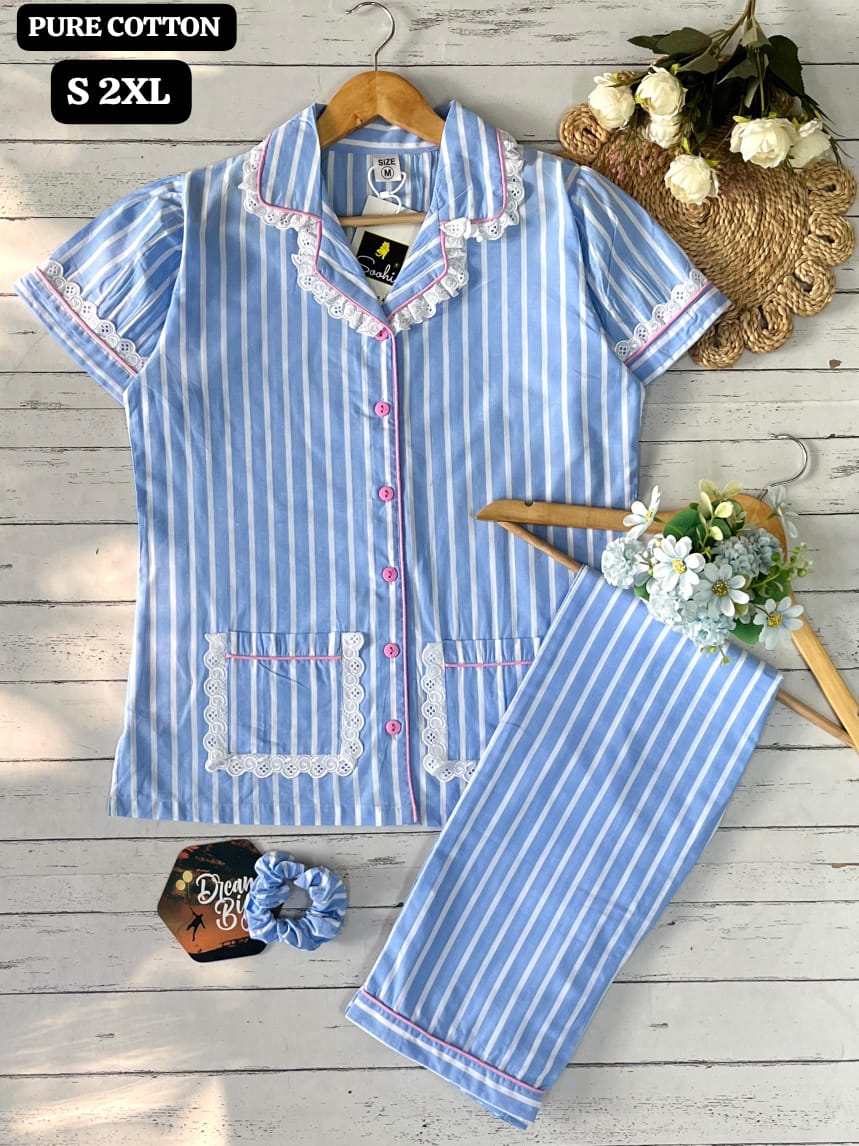 Pure Cotton Night Suit