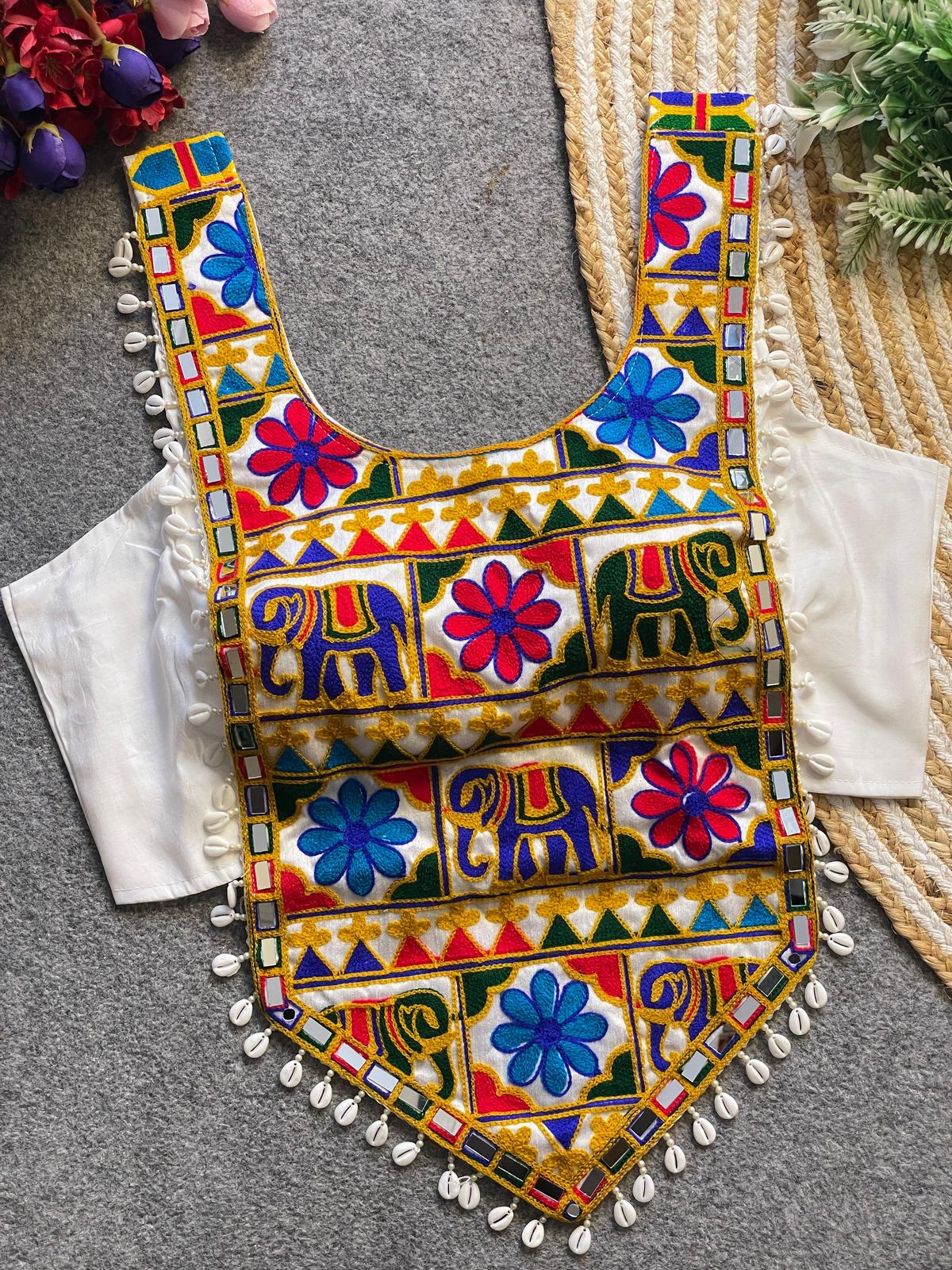 NAVRATRI HALTER NECK DESIGNER BLOUSE