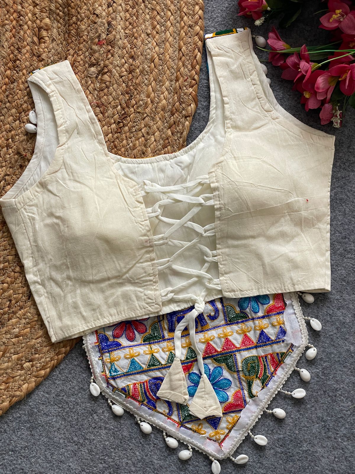 NAVRATRI HALTER NECK DESIGNER BLOUSE