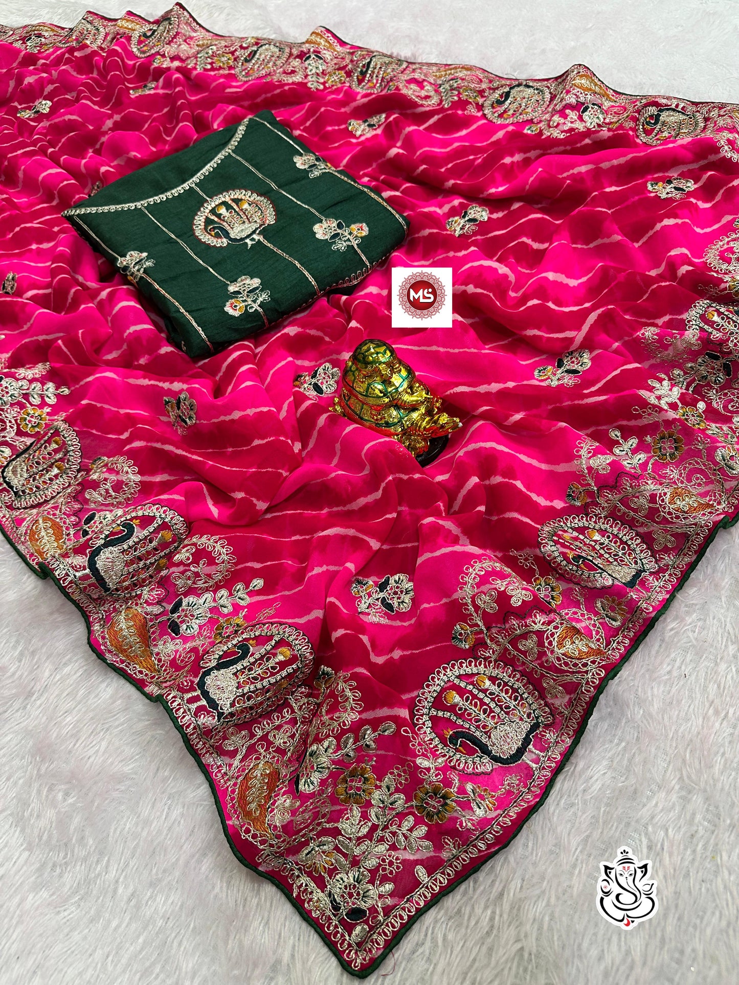 Georgette Lehriya Saree