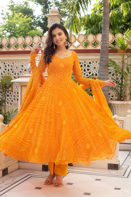 Bandhni Gown