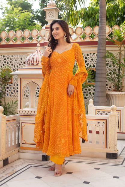 Bandhni Gown