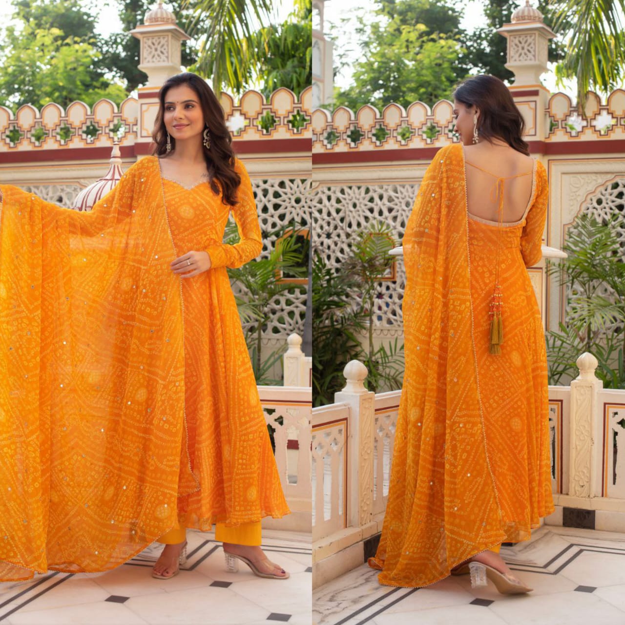 Bandhni Gown