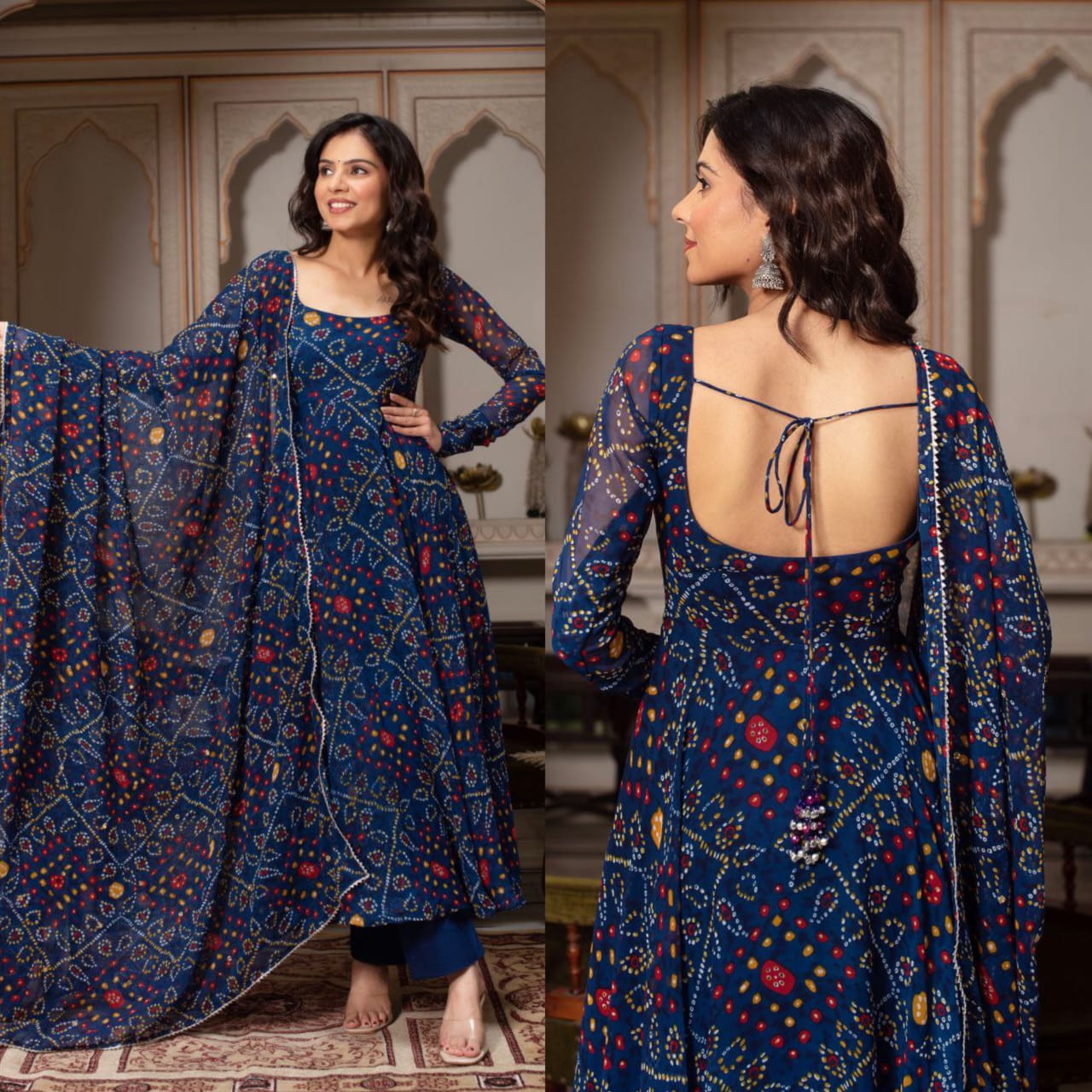 Bandhni Gown