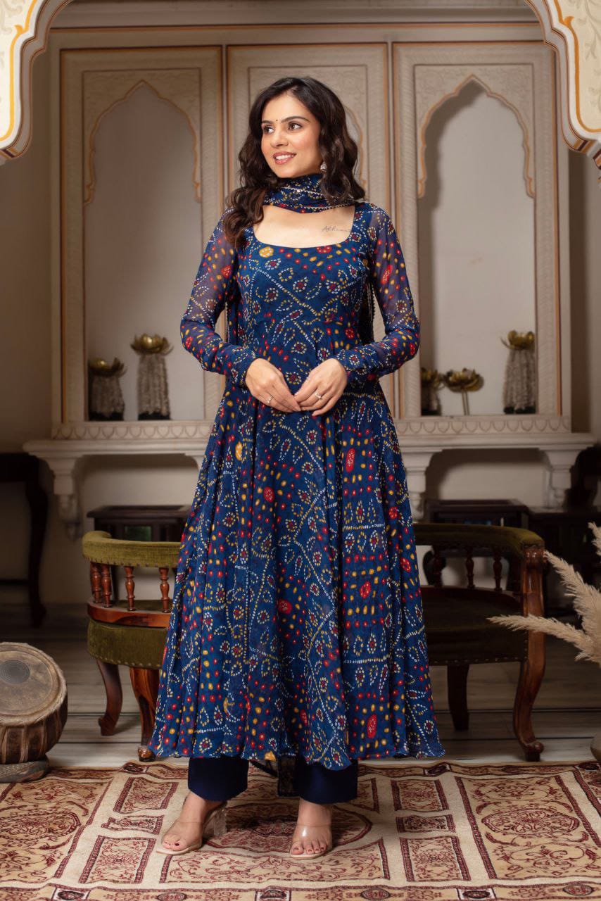 Bandhni Gown