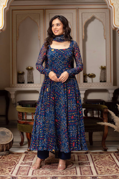 Bandhni Gown