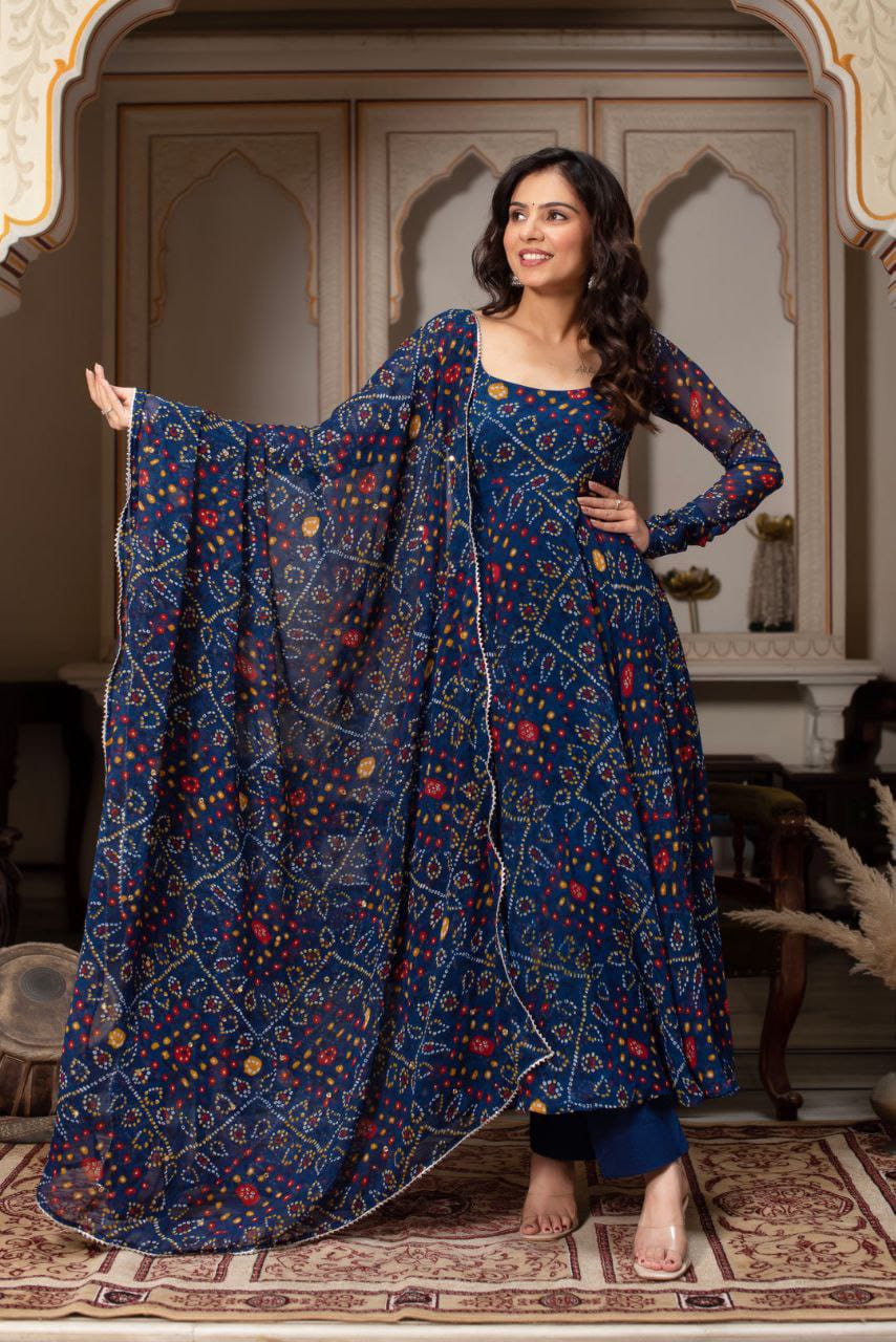 Bandhni Gown