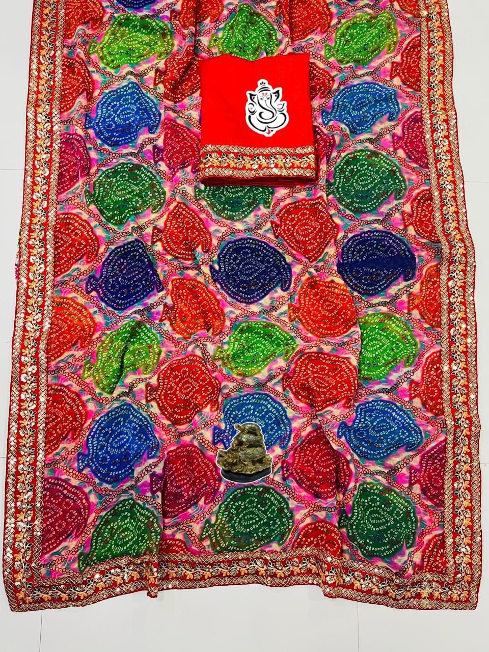 Soft Georgette Bandej Saree