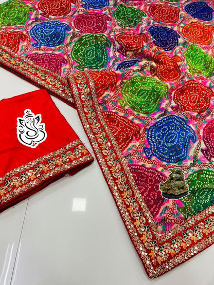 Soft Georgette Bandej Saree