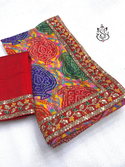 Soft Georgette Bandej Saree