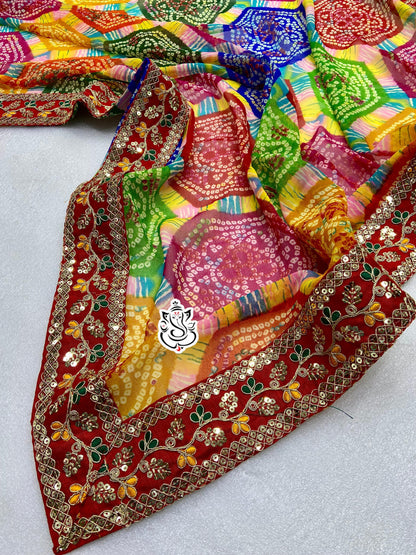 Soft Georgette Bandej Saree