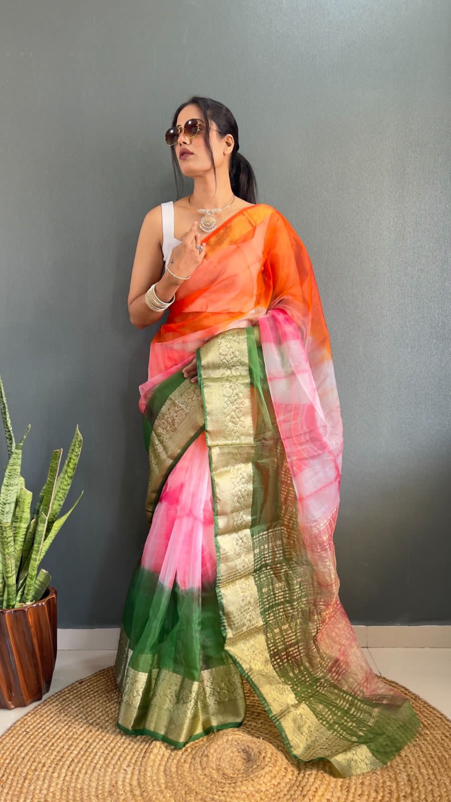 KORA ORGANZA SAREE