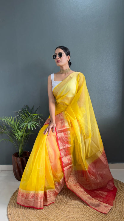 KORA ORGANZA SAREE