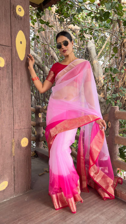 KORA ORGANZA SAREE