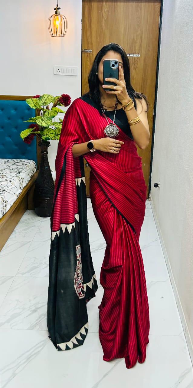 Lagdi Pure Gajji Soft Silk Saree