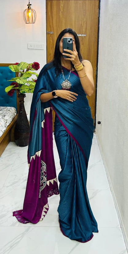 Lagdi Pure Gajji Soft Silk Saree
